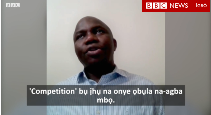 Ndubuisi Ekekwe Speaks with BBC Igbo On Umunneoma Economics and Igbo Apprenticeship System