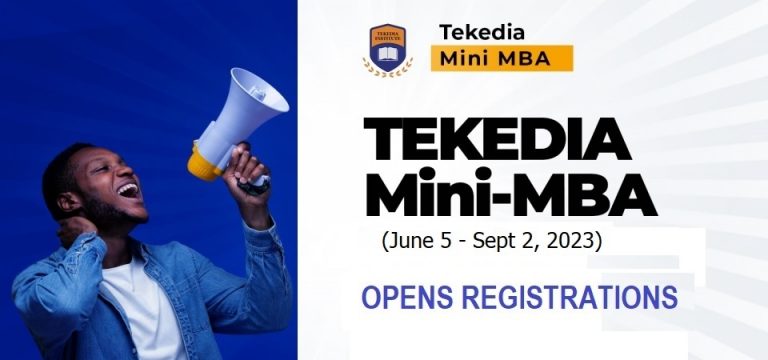 Tekedia Mini-MBA OPENS Registrations for next edition