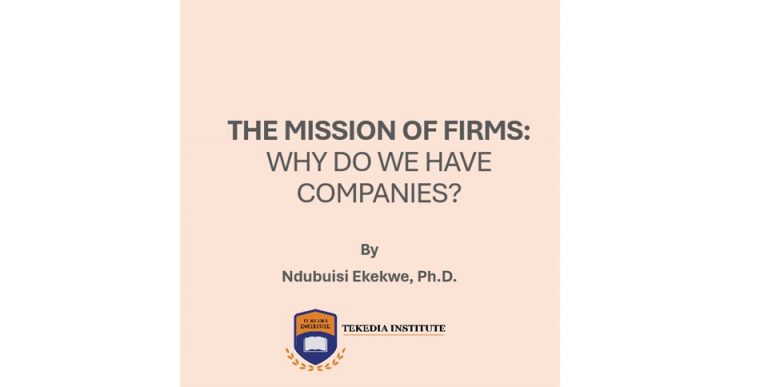 Why do we have companies? NDUBUISI EKEKWE answers when Tekedia Mini-MBA begins on Monday Why do we have companies? NDUBUISI EKEKWE answers when Tekedia Mini-MBA begins on Monday