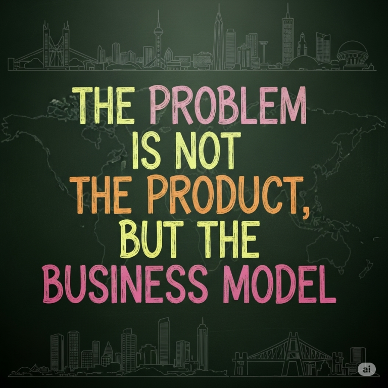 The Problem Is Not The Product, But the Business Model The Problem Is Not The Product, But the Business Model